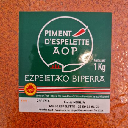 Piment d' Espelette A.O.P. 1Kg Récolte 2023